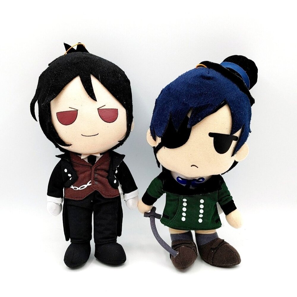 Black Butler Kuroshitsuji Sebastian Ciel Phantomhive 10” Plush Manga Anime